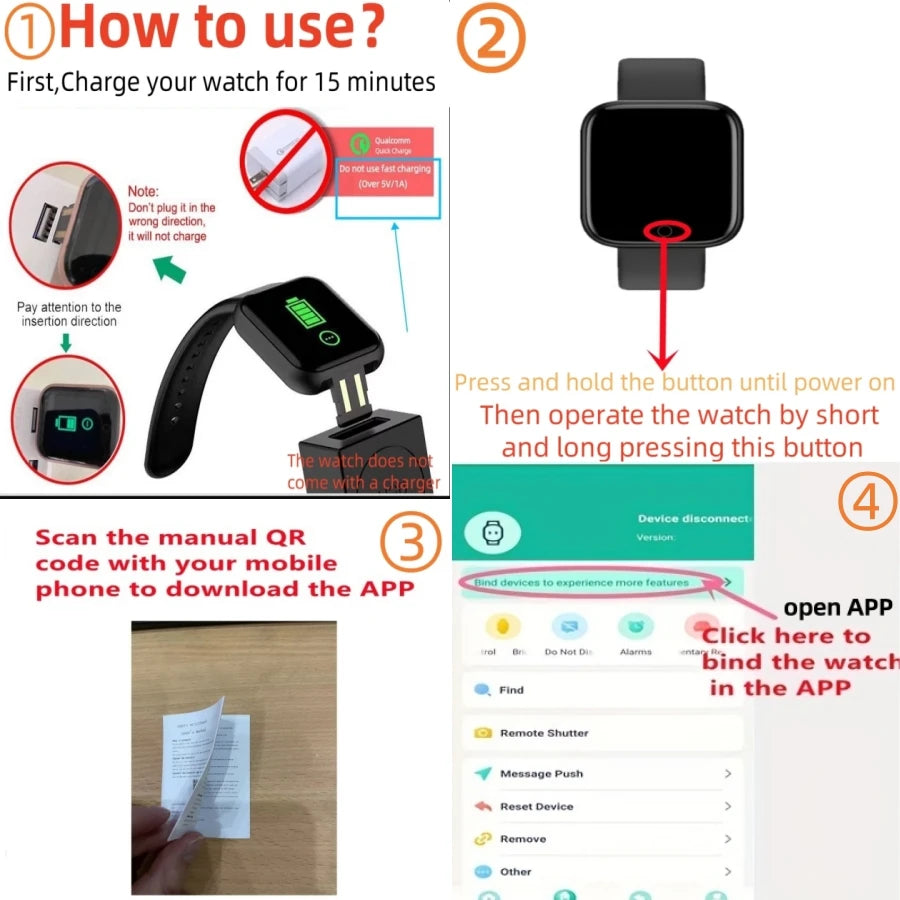 High tech Fitness smart watch
